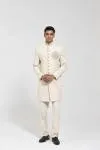 Beige Indo-western Jacket Set