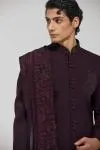 Wine Signature Sherwani Set