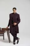 Wine Signature Sherwani Set