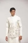 Floral Embroidered Half Jacket Set