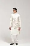 Floral Embroidered Half Jacket Set