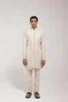 Beige Dupion Sherwani Set