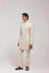 Beige Dupion Sherwani Set