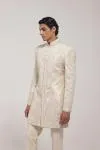 Beige Dupion Sherwani Set