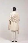Beige Brocade Sherwani Set