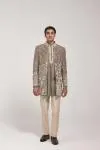 Olive Front-Open Jacket Set
