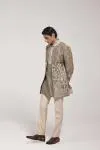 Olive Front-Open Jacket Set