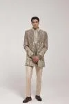 Olive Front-Open Jacket Set