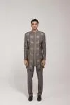 Grey Safari Indo Western Jacket Set