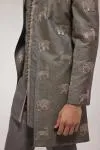 Grey Safari Indo Western Jacket Set