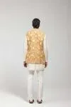 Mustard Embroidered Half Jacket Set