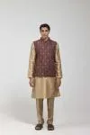 Multicolour Embroidered Half Jacket Set