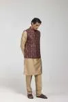 Multicolour Embroidered Half Jacket Set