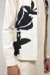 Off White Pintuck Half Jacket Kurta Set