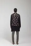 Black Embroidered Half Jacket Set