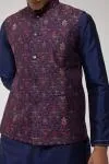 Printed Multicolour Embroidered Jacket Set