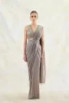 Oxford Grey Drape Saree