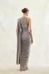 Oxford Grey Drape Saree