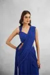 Sapphire Blue Drape Saree