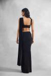 Midnight Black Drape Saree
