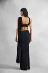 Midnight Black Drape Saree