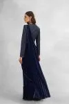 Navy Blue Georgette Drape Saree