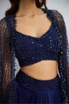 Midnight Blue Satin Co-Ord Set