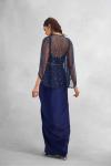Midnight Blue Satin Co-Ord Set