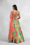 Multihue Tropical Lehenga Set 