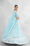 Aqua Blue Net Lehenga Set