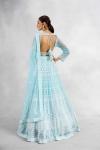 Aqua Blue Net Lehenga Set