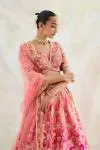 Ombre Pink Banarasi Lehenga Set 