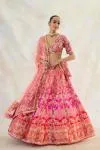 Ombre Pink Banarasi Lehenga Set 
