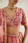 Ombre Pink Banarasi Lehenga Set 