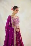 Purple Ombre Bandhani Lehenga Set