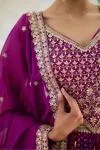 Purple Ombre Bandhani Lehenga Set