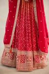 Ombre Red Gharchola Lehenga Set