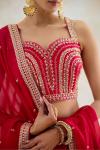 Ombre Red Gharchola Lehenga Set