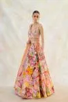 Multicolor Silk Lehenga Set