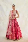 Peony Pink Banarasi Silk Lehenga Set