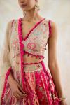 Peony Pink Banarasi Silk Lehenga Set