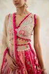 Peony Pink Banarasi Silk Lehenga Set