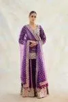 Periwinkle Raw Silk Sharara Set