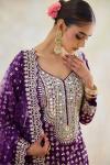Periwinkle Raw Silk Sharara Set