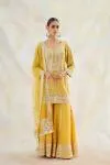 Mustard Yellow Sharara Suit Set 