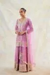 Mauve Silk Sharara Suit Set