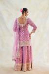 Mauve Silk Sharara Suit Set