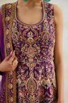 Tyrian Purple Sharara Set 