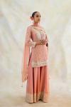 Blush Pink Tissue Sharara Set 