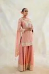 Blush Pink Tissue Sharara Set 